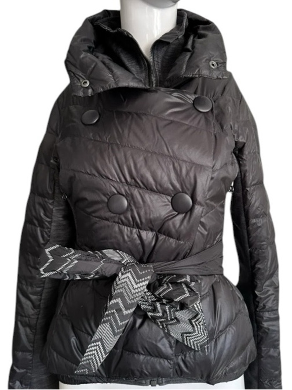 Lululemon Women’s Pedal Power Goose Down Puffer Jacket Blazer Black Sz 12 Rare